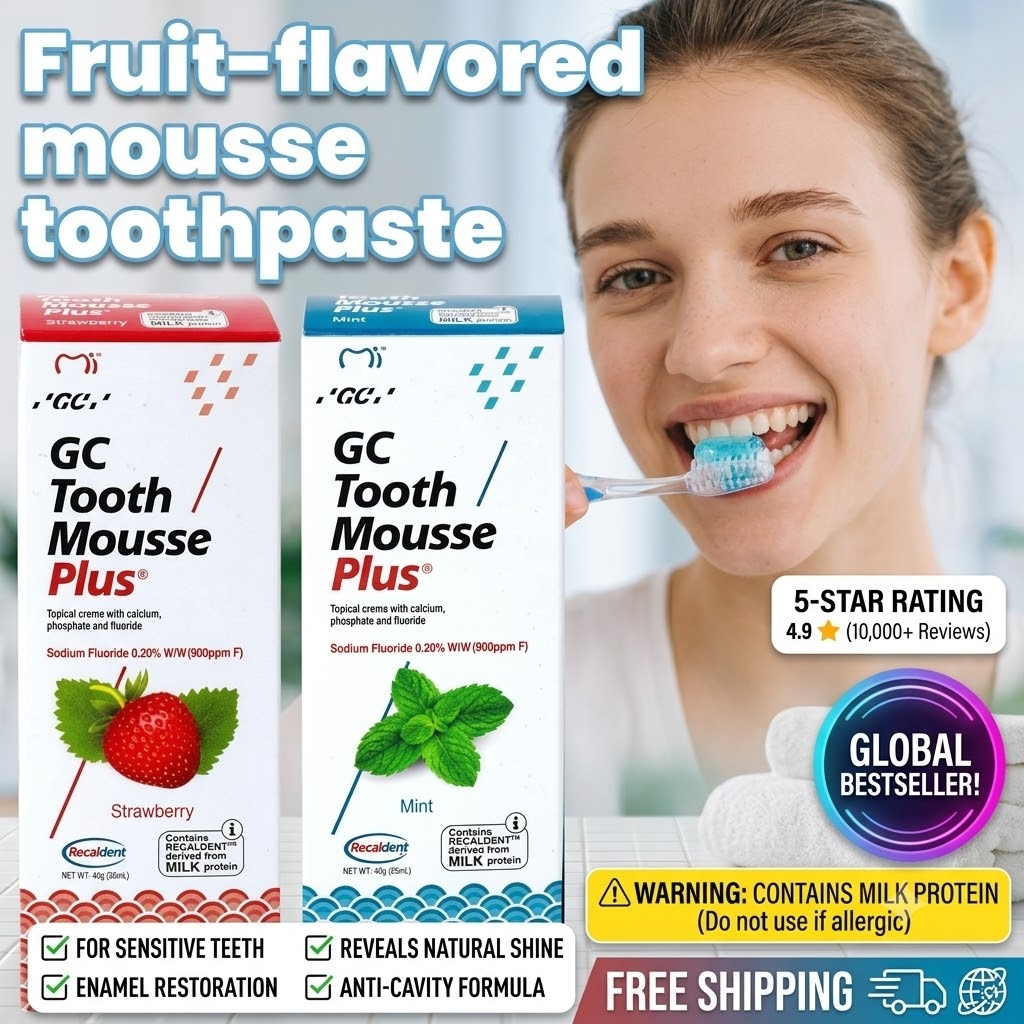Teeth Whitening Ingredients - Creme Dental Mousse Sabor Frutas GC