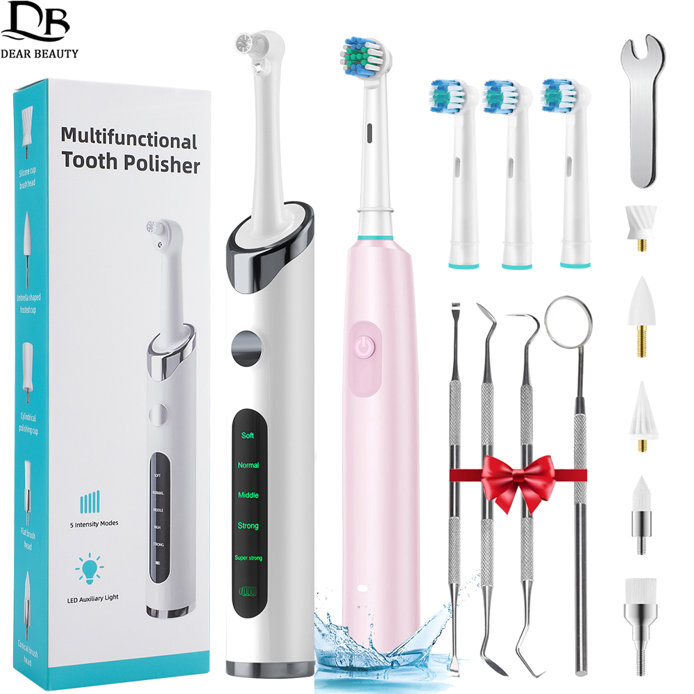 Teeth Whitening Toothbrush - Polidor Elétrico de Dentes, Escova Rotativa