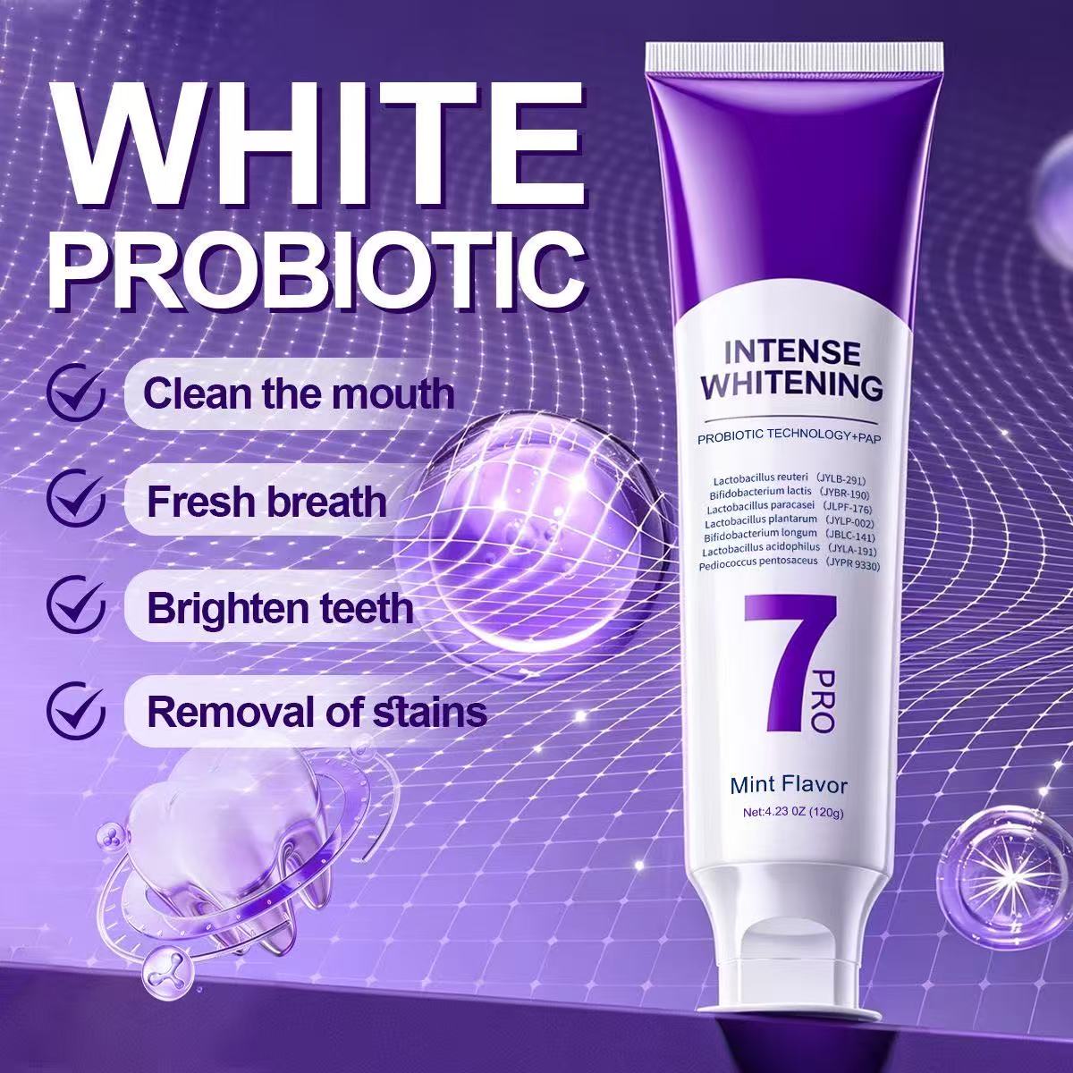 Teeth Whitening That Works - Pasta de Dente Probiótica 7-Pro: Elimina