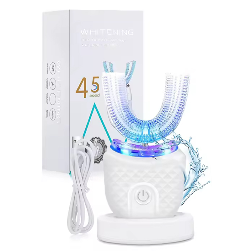 Teeth Whitening Toothbrush - U-Shaped Escova Elétrica Automática, Cuidados Dentários