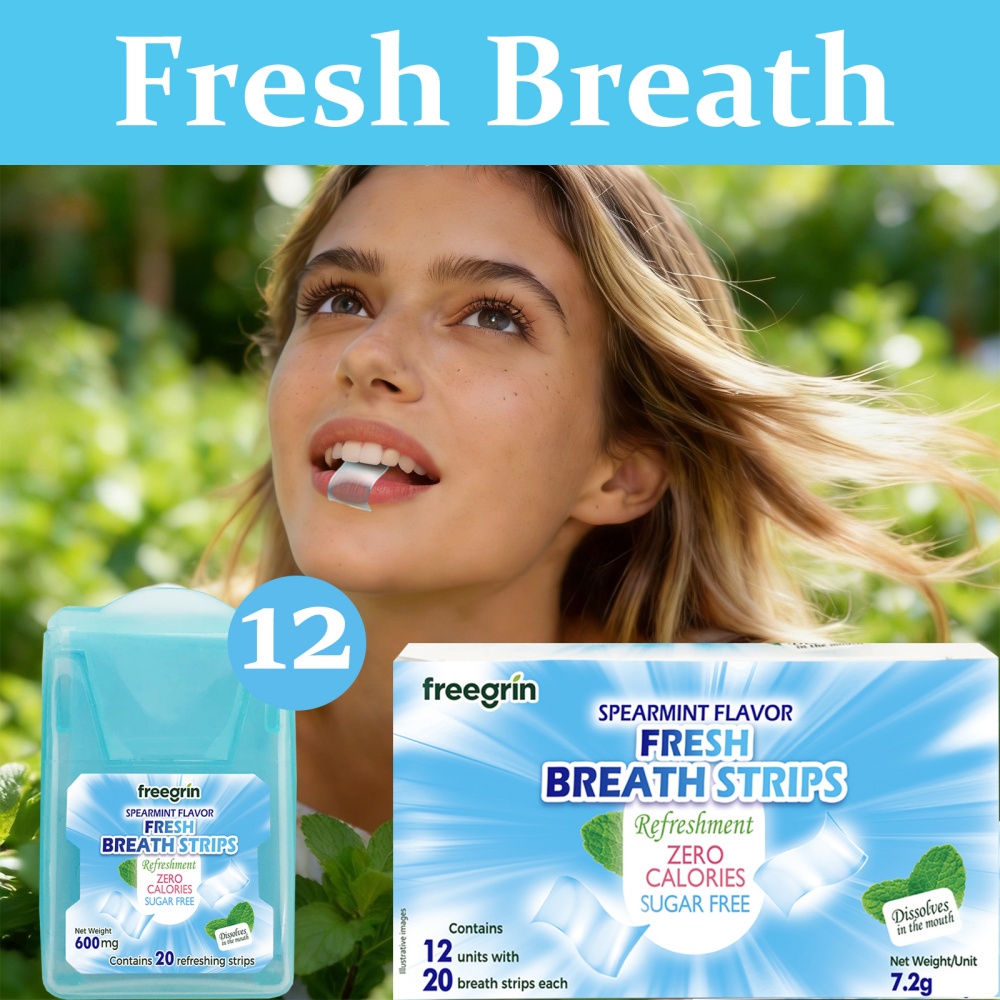 Teeth Whitening Instant - Tiras de Hálito Fresco Sabor Menta