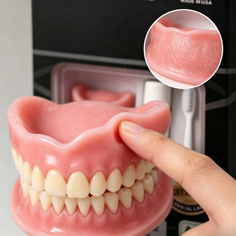 Teeth Whitening Instant - Conjunto de Dentaduras de Silicone Moldável