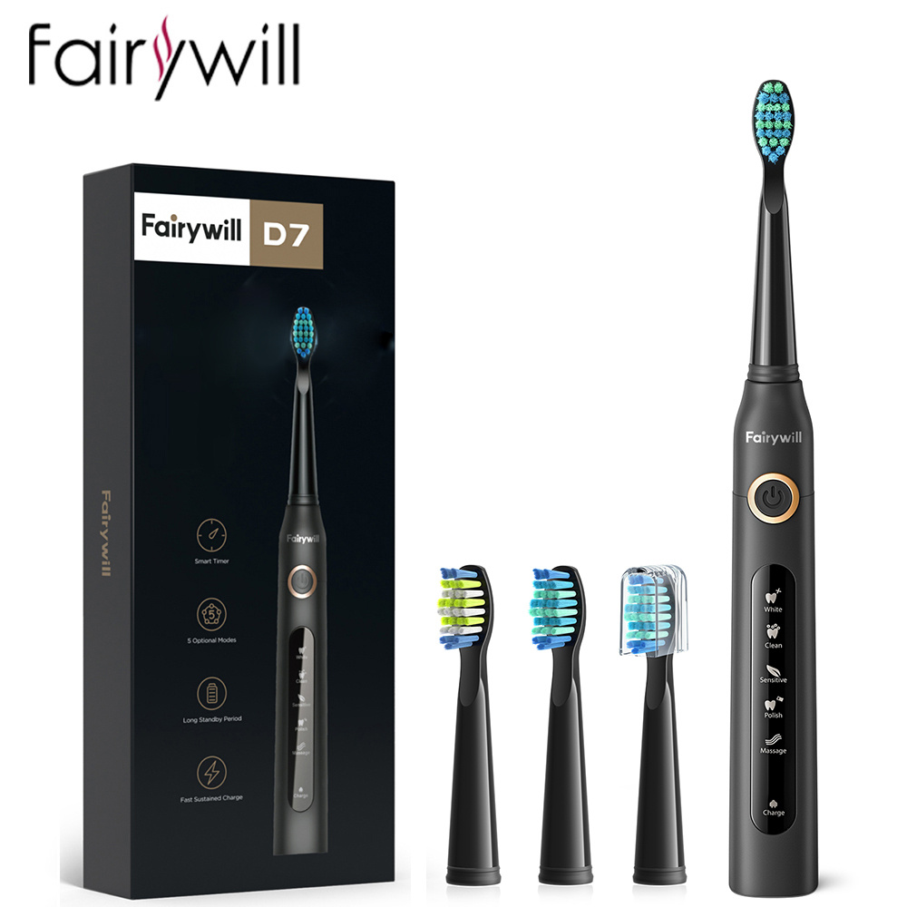 Teeth Whitening Toothbrush - Fairywon-Escova De Dentes Elétrica Sônica para