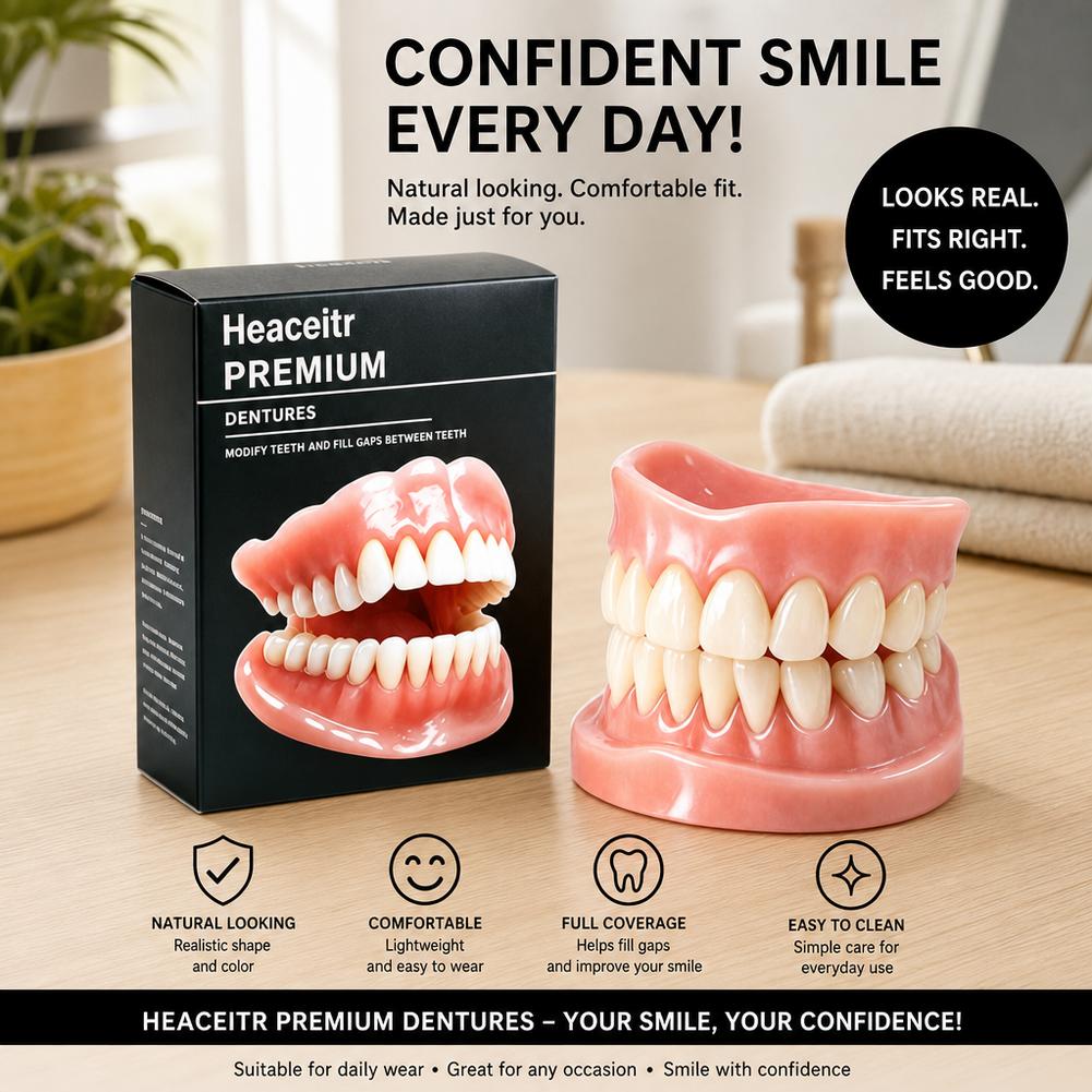 Teeth Whitening Instant - Conjunto Completo de Dentaduras de Silicone