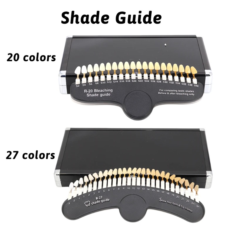 Teeth Whitening Shade Guide - 20/27 cores 3d laboratório dental lixívia