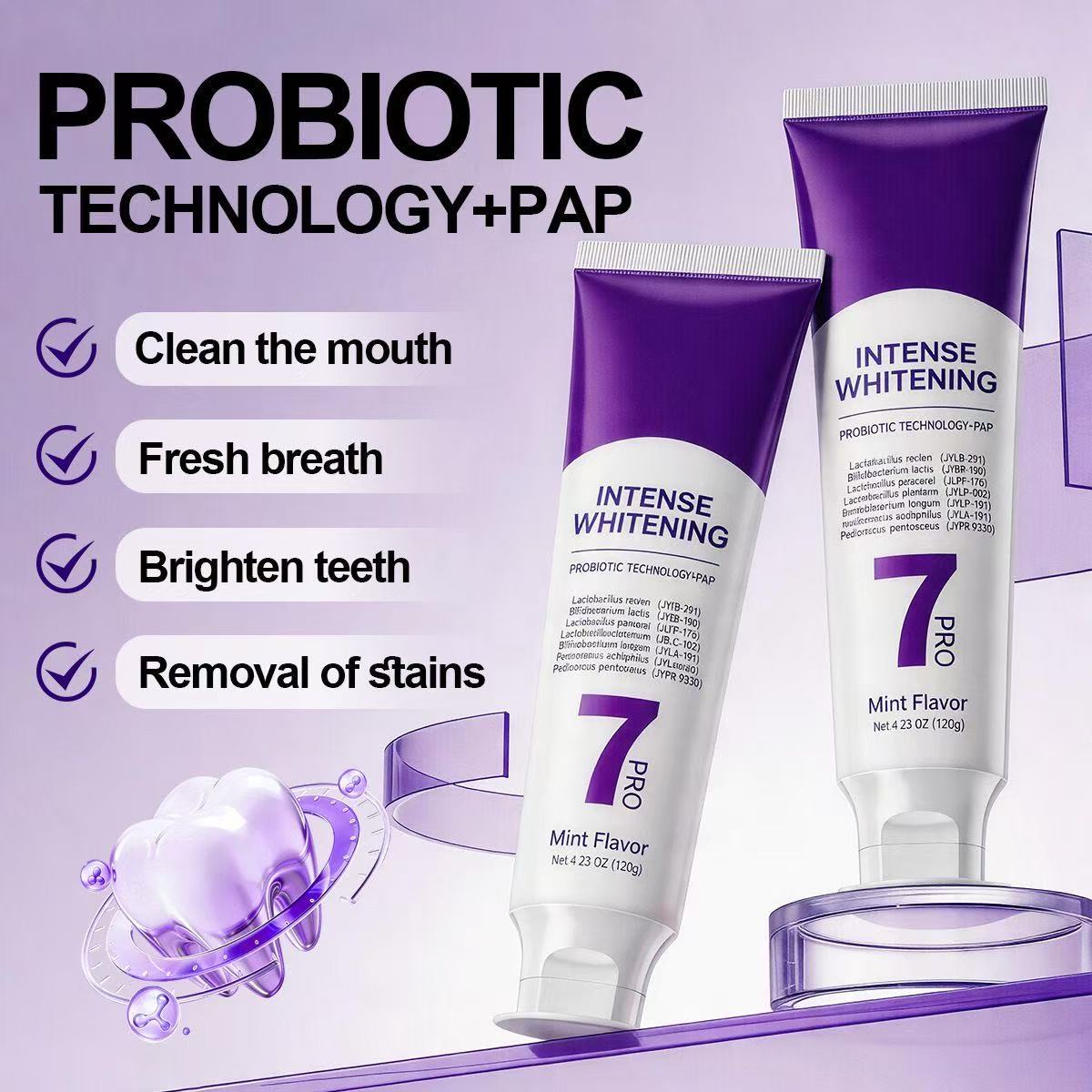 Pasta de Dente Probiótica 7-Pr - Teeth Whitening That Works avaliação e preço