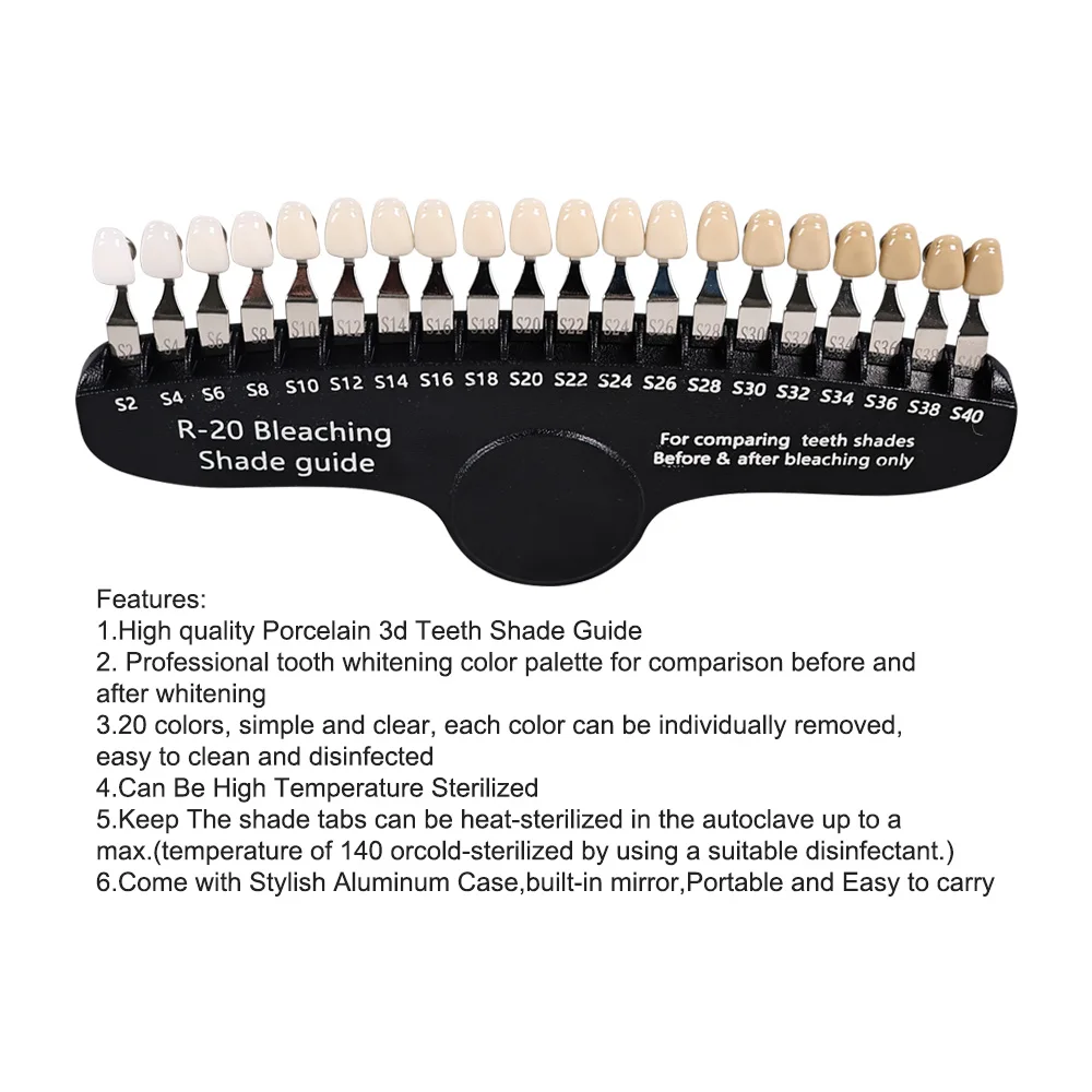 ELIJAH R-20 Guia de sombra de  - Teeth Whitening Shade Guide avaliação e preço