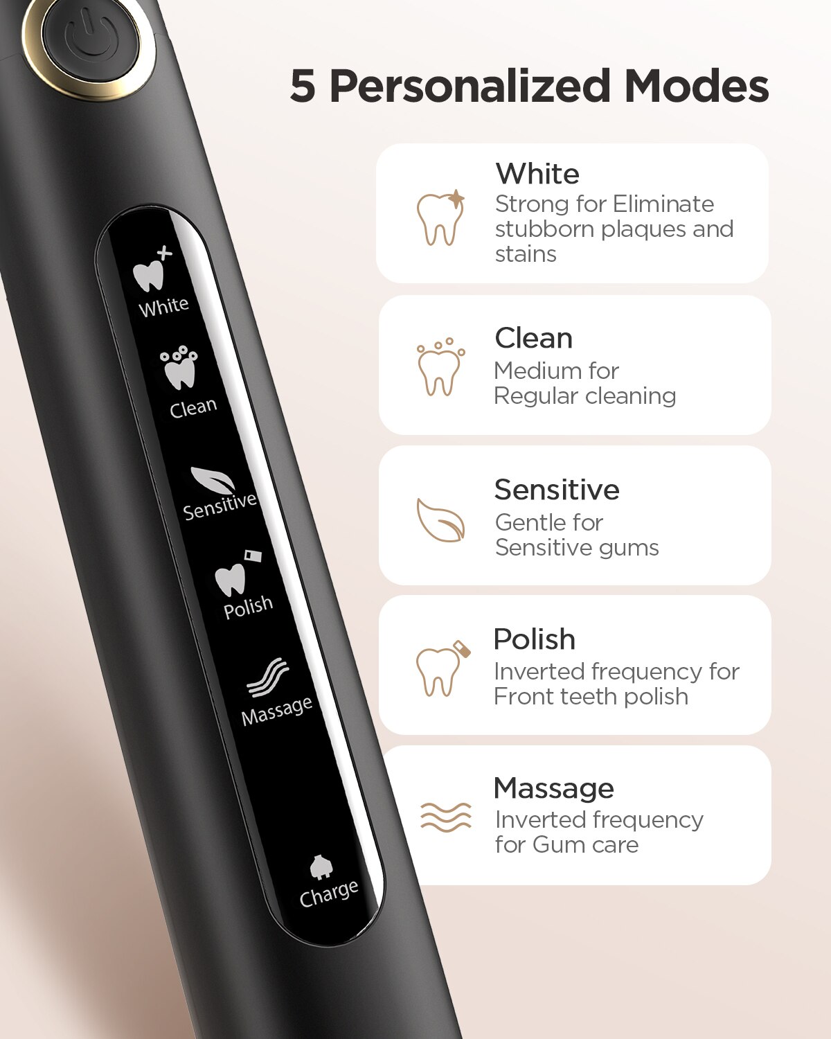 Fairywill escova de dentes elé - Teeth Whitening Toothbrush avaliação e preço