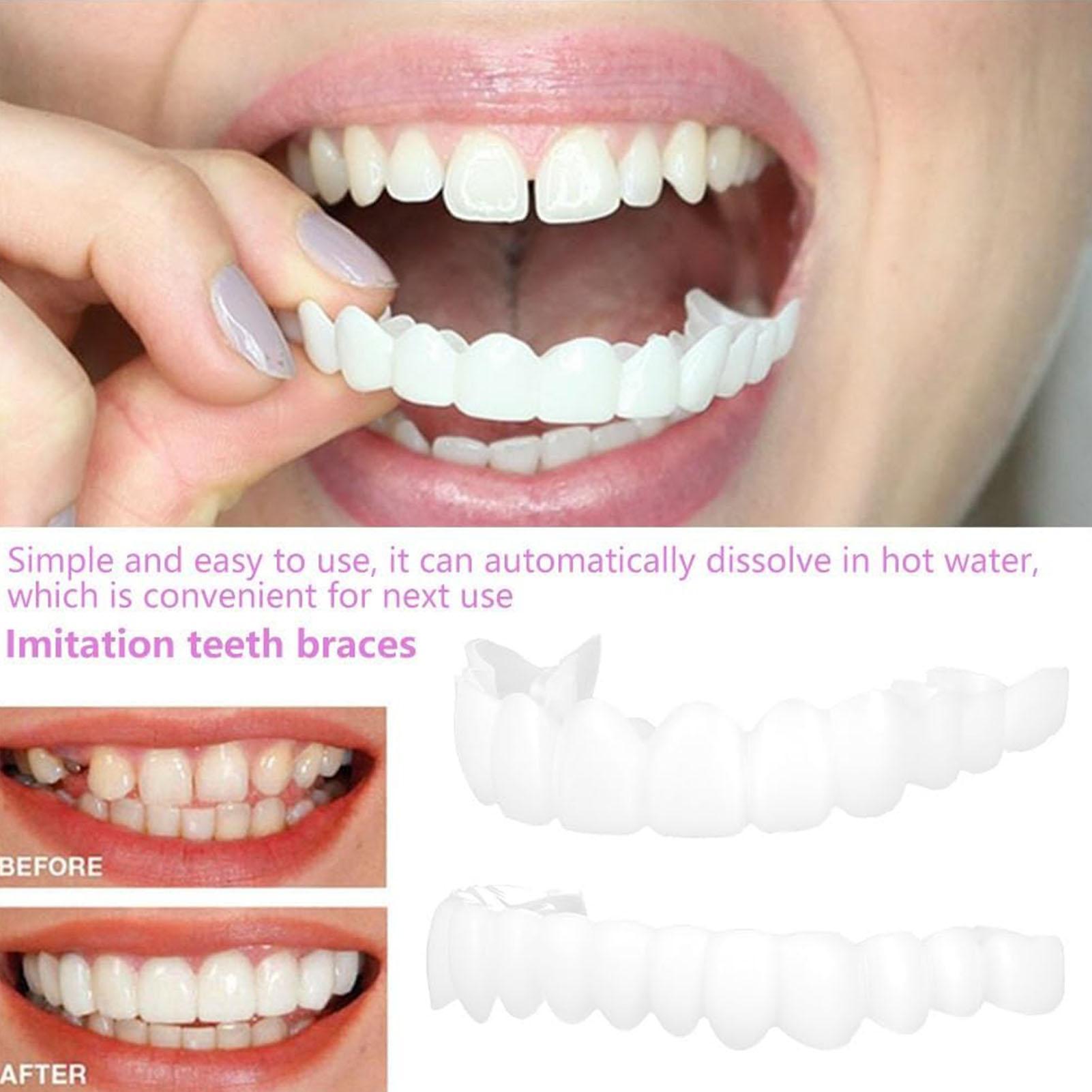 1 par snapson dentes folheados - Teeth Whitening Mask avaliação e preço